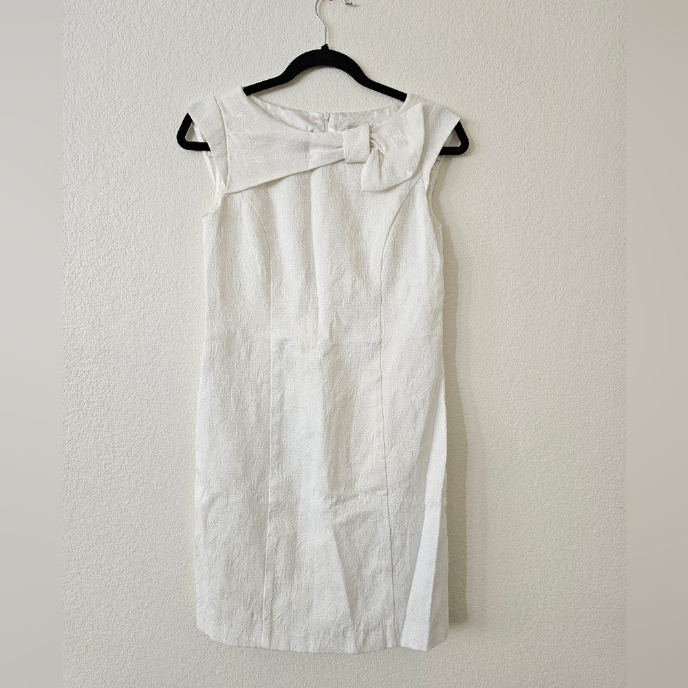 Studio I White Asymmetrical Sheath Dress